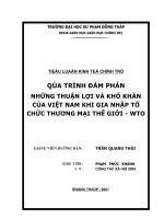 Qúa trình đàm phán những khó khăn và thách thức của việt nam khi gia nhập tổ chức thương mại thế giới – WTO 