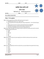 Đề thi giữa kỳ tin đại cương  2013 04