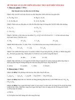 Đề thi học kì 2 lớp 9 môn Hóa học năm 2014 THCS Quế Hiệp