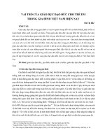 VAI TRÒ của GIÁO dục đạo đức hathibac