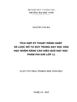 Tích hợp kĩ thuật mảnh ghép và lược đồ tư duy trong dạy học hóa học nhằm nâng cao hiệu quả dạy học phần phi kim lớp 11 