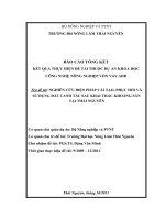 Nghiên cứu biện pháp cải tạo, phục hồi và sử dụng đất canh tác sau khai thác khoáng sản thái nguyên 