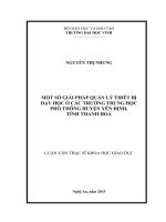 Một số giải pháp quản lý thiết bị dạy học ở các trường trung học phổ thông huyện yên định, tỉnh thanh hóa 