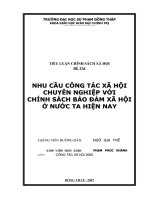 nhu cầu công tác xã hội chuyên nghiệp với chính sách bảo đảm xã hội ở nước ta hiện nay 