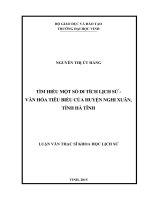 ìm hiểu một số di tích lịch sử   văn hóa tiêu biểu của huyện nghi xuân, tỉnh hà tĩnh 