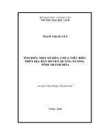 Tìm hiểu một số đền, chùa tiêu biểu trên địa bàn huyện quảng xương, tỉnh thanh hóa 