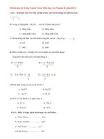 Đề thi học kì 2 lớp 5 môn Toán năm 2014 - TH An Thạnh B