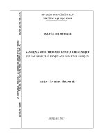 Xây dựng nông thôn mới gắn với chuyển dịch cơ cấu kinh tế ở huyện anh sơn tỉnh nghệ an 