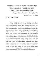 MỘT số ví dụ gây HỨNG THÚ học tập QUA PHẦN đặt vấn đề bài học môn CÔNG NGHỆ PHỔ THÔNG  