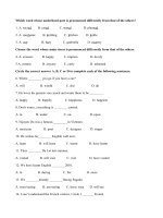 Đề thi thử vào lớp 10 môn Tiếng Anh có đáp án năm 2014 (P5)