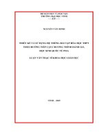 Thiết kế và sử dụng hệ thống bài tập hóa học THPT theo hướng tiếp cận chương trình đánh giá học sinh quốc tế pisa 