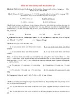 Đề thi thử đại học môn Sinh khối B có đáp án năm 2014 (P4)