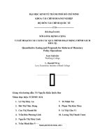 NỚI LỎNG ĐỊNH LƯỢNG VÀ KẾ HOẠCH CẢI CÁCH CÁC QUÁ TRÌNH HOẠT ĐỘNG CHÍNH SÁCH TIỀN TỆ