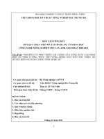 Nghiên cứu phát triển các giống lúa năng suất cao đảm bảo an ninh lương thực cho vùng đồng bào dân tộc thiểu số huyện miền núi con cuông tỉnh nghệ an 