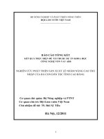 NGHIÊN cứu PHÁT TRIỂN sản XUẤT lê NHẰM NÂNG CAO THU NHẬP của bà CON dân tộc TỈNH CAO BẰNG 