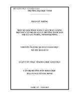 Một số giải pháp nâng cao chất lượng đội ngũ cán bộ quản lý trường mầm non thị xã gia nghĩa, tỉnh đăcnông 