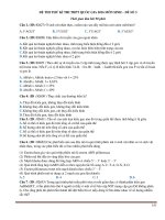 Đề thi thử THPT quốc gia năm 2016 môn sinh   đề số 3 