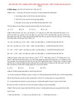 Đề thi thử tốt nghiệp THPT môn Sinh năm 2014 THPT Số 1 Nghĩa Hành