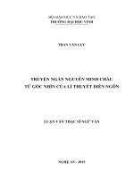 Truyện ngắn nguyễn minh châu từ góc nhìn của lí thuyết diễn ngôn 