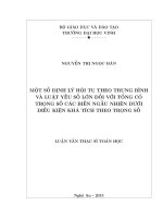 Một số lý thuyết định lý hội tụ theo trung bình và luật yếu số lớn đối với tổng có trọng số các biến ngẫu nhiên dưới điều kiện khả tích theo trọng số 