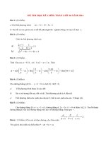 Đề thi học kì 2 môn Toán lớp 10 năm 2014 (P7)