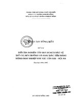 Điều tra nghiên cứu quy hoạch bảo vệ thổ cư, môi trường và khai thác tiềm năng nông ngư nghiệp khu vực cửa đại – hội an