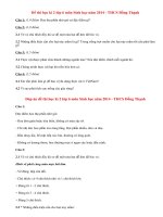 Đề thi học kì 2 lớp 6 môn Sinh học có đáp án năm 2014