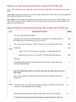 Đề thi học kì 2 lớp 8 môn Lịch Sử năm 2014 THCS Bắc Thủy