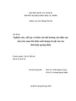 Nghiên cứu, chế tạo và khảo sát ảnh hưởng của điện cực cấu trúc nano lên hiệu suất lượng tử nội của các linh kiện quang điện