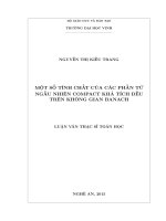 Một số tính chất của các phần tử ngẫu nhiên compact khả tích đều trên không gian banach 