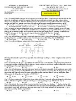 Đề thi thử THPT quốc gia môn sinh năm 2015  đề số 40 