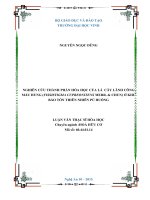 Nghiên cứu thành phần hóa học của lá cây lãnh công màu hung (fissistigma cupreonitens merr và chun) ở khu bảo tồn thiên nhiên pù huống 