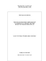 Một số giải pháp phát triển đội ngũ cán bộ quản lý trường tiểu học huyện tân thạnh tỉnh long an 
