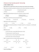 Đề thi học kì 2 lớp 9 môn Hóa có đáp án năm 2014