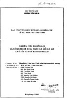 Nghiên cứu nguồn lợi và công nghệ khai thác cá nổi xa bờ (chủ yếu cá ngừ họ thunnidae)