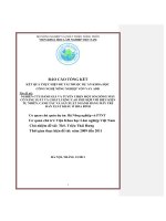 Nghiên cứu đánh giá và tuyển chọn một số giống mây có năng suất và chất lượng cao phù hợp với điều kiện tự nhiên, canh tác và sản xuất ngành hàng mây tre đan xuất khẩu ở hoà bình 