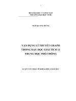 Vận dụng lý thuyết graph trong dạy học giải tích 12 trung học phổ thông 