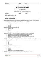 Đề thi giữa kỳ tin đại cương   đề 06