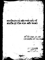 Nguồn lợi và các biện pháp bảo vệ nguồn lợi tôm hùm miền trung