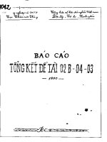 Báo cáo tổng kết đề tài 02b 04 03 – xây dựng vùng an toàn dịch bệnh cho đàn gia súc, gia cầm trên địa bàn một tỉnh