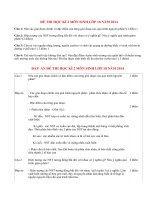 Đề thi học kì 2 môn Sinh lớp 10 năm 2014 (P4)