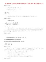 Đề thi thử vào lớp 10 năm 2014 THCS Ngô Gia Tự