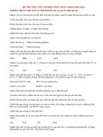 Đề thi thử tốt nghiệp THPT môn Sinh có đáp án năm 2014 (P9)