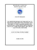 Xác định thành phần sâu mọt hại lạc và một số đặc điểm hình thái, sinh học, sinh thái học của mọt carpophilus dimidiatus fabr  (coleoptera nitidulidae) trong kho bảo quản lạc và biện pháp phòng trừ chung tại vùng bắc trung bộ 
