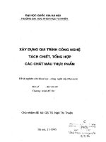 Xây dựng quy trình công nghệ tách triết tổng hợp các chất màu thực phẩm