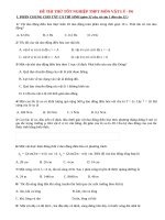 Đề thi thử tốt nghiệp THPT môn Lý có đáp án năm 2014 (P6)