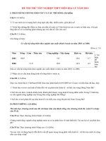 Đề thi thử tốt nghiệp THPT môn Địa lý có đáp án năm 2014 (P7)