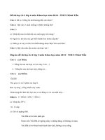 Đề thi học kì 2 lớp 4 môn Khoa học năm 2014