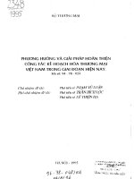 Phương hướng và giải pháp hoàn thiện công tác kế hoạch hóa thương mại việt nam trong giai đoạn hiện nay