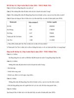 Đề thi học kì 2 lớp 4 môn Địa lý năm 2014